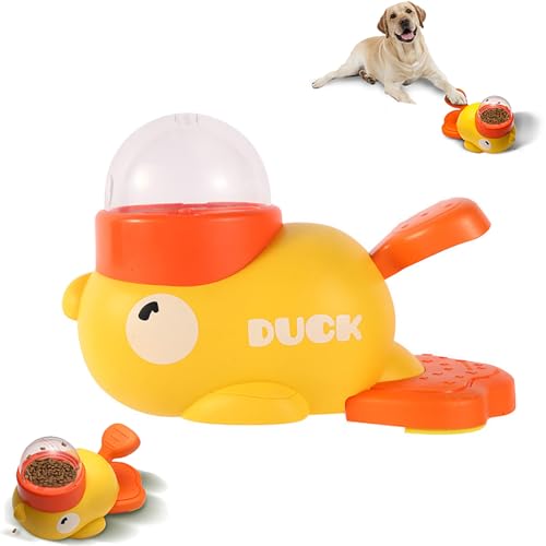 Duck Dog Treats,Haustier Slow Feeder Spielzeug,entenform Hund Slow Feeder,2-in-1 Dog Interactive Slow Feeder,interaktives Spielzeug Für Hunde,Fun Treat Dispenser for Small & Medium Dogs-A von Uuxkgu