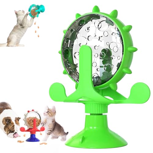 food spinning windmill dog,lallypet food spinning windmill,Spinning Dog Treat Dispenser, 360° Rotating Treat Dispenser Toy with Suction Cup,Food Spinning Windmill for Small Pets Such As Cats&Dogs-D von Uuxkgu