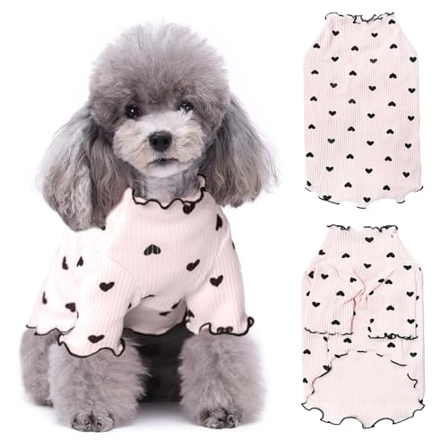 Hundekleidung für kleine und mittelgroße Hunde und Katzen, Sommer-Hunde-T-Shirt, Hunde-Pyjama, dehnbar, langärmelig, weich, atmungsaktiv, Haustier-T-Shirt, Kleid für Chihuahua, Shih Tzu, Yorkshire Hundekleidung für kleine und mittelgroße Hunde und Katzen, Sommer-Hunde-T-Shirt, Hunde-Pyjama, dehnbar, langärmelig, weich, atmungsaktiv, Haustier-T-Shirt, Kleid für Chihuahua, Shih Tzu, Yorkshire von UxClishe