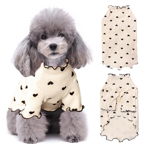 Hundekleidung für kleine und mittelgroße Hunde und Katzen, Sommer-Hunde-T-Shirt, Hunde-Pyjama, dehnbar, langärmelig, weich, atmungsaktiv, Haustier-T-Shirt, Kleid für Chihuahua, Shih Tzu, Yorkshire Hundekleidung für kleine und mittelgroße Hunde und Katzen, Sommer-Hunde-T-Shirt, Hunde-Pyjama, dehnbar, langärmelig, weich, atmungsaktiv, Haustier-T-Shirt, Kleid für Chihuahua, Shih Tzu, Yorkshire von UxClishe