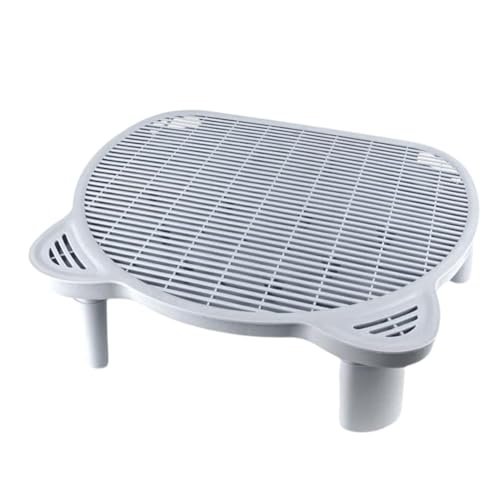 Uxsjakjsd Erhöhte Katzentoilette Rampe für Senior Cats Cat Ramp Müllkasten Schritt Doppelschicht mit Filterfunktion, Einstellbar von Uxsjakjsd