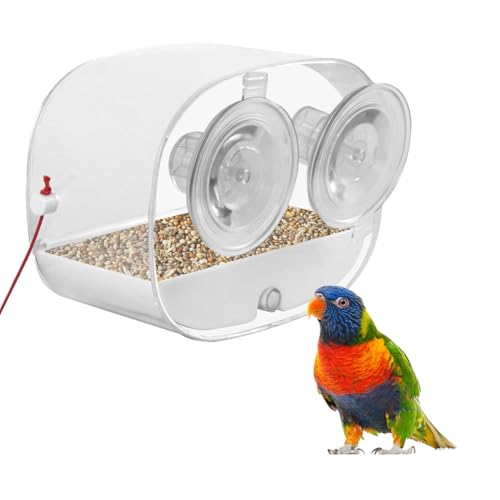 Uxsjakjsd Perfekt für Garten, Garten und Ältere Aussicht, Leicht zu Blockierter Vogelhaus im Freien, Verstärkter Sauggriff, Vogelbeobachtung Nach Katzen zu Beobachten von Uxsjakjsd