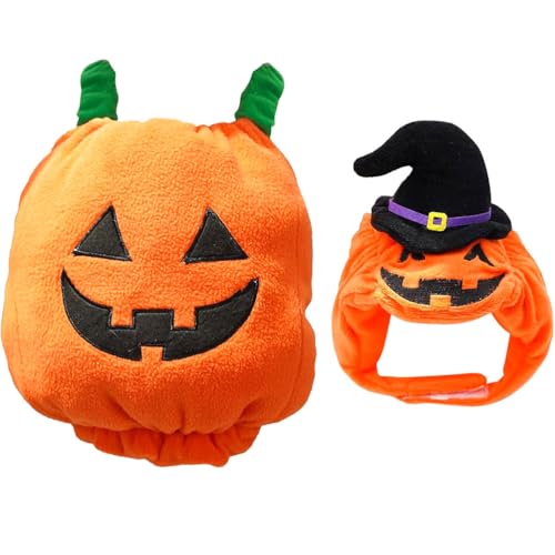 Halloween-Kostüm für Haustier-Festivals, lustiger Kürbis, Hund, Katze, Hut und Weste, niedliches Haustier-Kostüm, Cosplay, festliches Outfit, Kleidung für Urlaub, Party, Karneval, Veranstaltungen (L) von UzeEnde