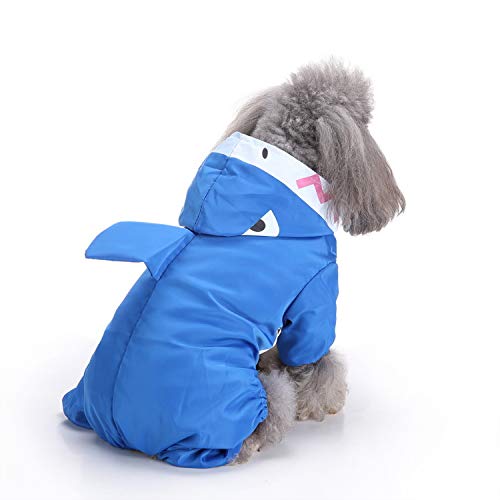 Hunde-Regenmantel mit Hoodies – niedliche, wasserdichte Hunde-Regenjacke mit vier Beinen, Jumpsuit, Outfits, leichte Haustier-Regenbekleidung, Welpen, Katzen, Kleidung für Regentage, Spaziergänge im von UzeEnde