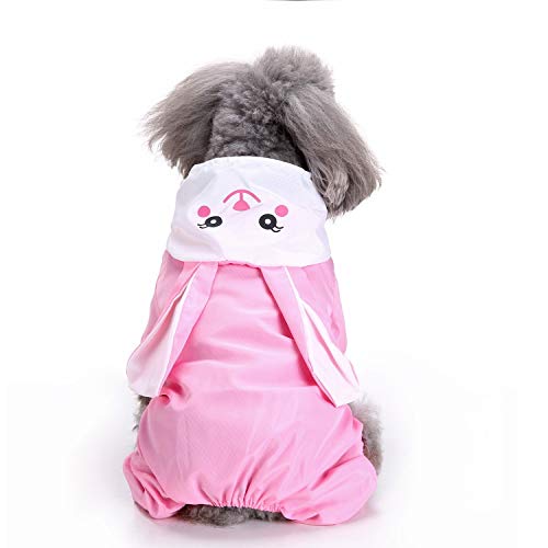 Hunde-Regenmantel mit Hoodies – niedliche, wasserdichte Hunde-Regenjacke mit vier Beinen, Jumpsuit, Outfits, leichte Haustier-Regenbekleidung, Welpen, Katzen, Kleidung für Regentage, Spaziergänge im von UzeEnde