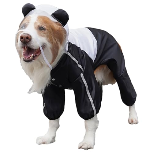 Hunde-Regenmantel mit Kapuze, wasserdicht, leicht, reflektierend, Welpenjacke mit Ring für die Leine für kleine, mittelgroße und große Hunde, Outdoor, Spaziergänge, Wandern, Reisen (Schwarz, 6XL) Hunde-Regenmantel mit Kapuze, wasserdicht, leicht, reflektierend, Welpenjacke mit Ring für die Leine für kleine, mittelgroße und große Hunde, Outdoor, Spaziergänge, Wandern, Reisen (Schwarz, 6XL) von UzeEnde