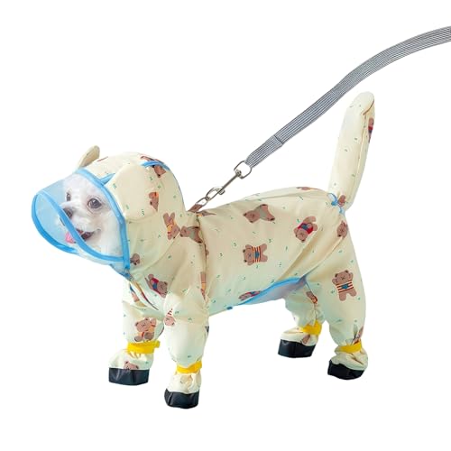 Hunde-Regenmantel mit Stiefeln – wasserdicht, vollständige Abdeckung, Haustier-Regenjacke mit Kapuze, abnehmbarer Schwanzabdeckung, PU-Sohle, Leinenring, verstellbares Magic Tape, Regenbekleidung für Hunde-Regenmantel mit Stiefeln – wasserdicht, vollständige Abdeckung, Haustier-Regenjacke mit Kapuze, abnehmbarer Schwanzabdeckung, PU-Sohle, Leinenring, verstellbares Magic Tape, Regenbekleidung für von UzeEnde