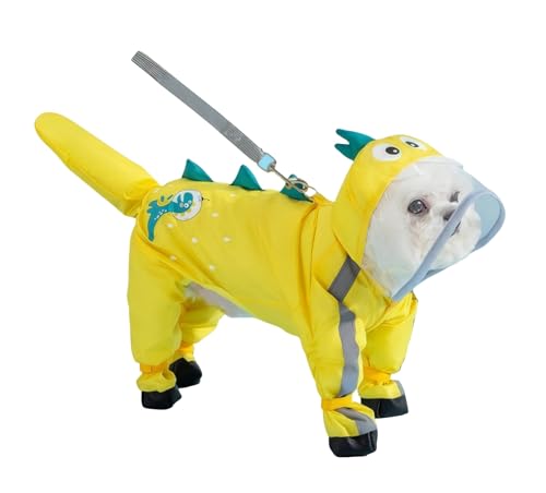 Hunde-Regenmantel mit Stiefeln – wasserdicht, vollständige Abdeckung, Haustier-Regenjacke mit Kapuze, abnehmbarer Schwanzabdeckung, PU-Sohle, Leinenring, verstellbares Magic Tape, Regenbekleidung für Hunde-Regenmantel mit Stiefeln – wasserdicht, vollständige Abdeckung, Haustier-Regenjacke mit Kapuze, abnehmbarer Schwanzabdeckung, PU-Sohle, Leinenring, verstellbares Magic Tape, Regenbekleidung für von UzeEnde