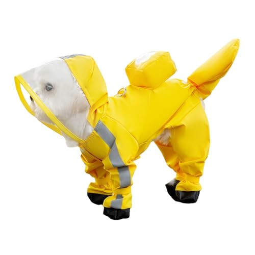 Hunde-Regenmantel mit Stiefeln – wasserdicht, vollständige Abdeckung, Haustier-Regenjacke mit Kapuze, abnehmbarer Schwanzabdeckung, PU-Sohle, Leinenring, verstellbares Magic Tape, Regenbekleidung für Hunde-Regenmantel mit Stiefeln – wasserdicht, vollständige Abdeckung, Haustier-Regenjacke mit Kapuze, abnehmbarer Schwanzabdeckung, PU-Sohle, Leinenring, verstellbares Magic Tape, Regenbekleidung für von UzeEnde