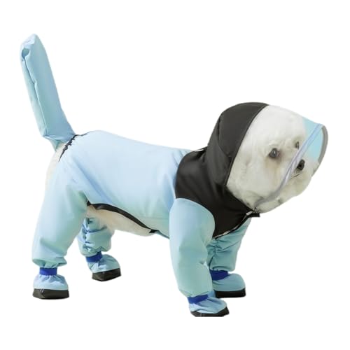 Hunde-Regenmantel mit Stiefeln – wasserdichte Haustier-Regenjacke mit Kapuze, abnehmbarer Schwanzabdeckung, PU-Sohle, Leinenring, verstellbares Magic Tape, Regenbekleidung für regnerische Hunde-Regenmantel mit Stiefeln – wasserdichte Haustier-Regenjacke mit Kapuze, abnehmbarer Schwanzabdeckung, PU-Sohle, Leinenring, verstellbares Magic Tape, Regenbekleidung für regnerische von UzeEnde