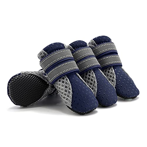 Hundeschuhe aus Netzstoff für heißen Bürgersteig – atmungsaktive Sommer-Welpenschuhe mit verstellbarem, sicherem, reflektierendem Riemen, rutschfester Pfotenschutz für Outdoor-Spaziergänge, Reisen Hundeschuhe aus Netzstoff für heißen Bürgersteig – atmungsaktive Sommer-Welpenschuhe mit verstellbarem, sicherem, reflektierendem Riemen, rutschfester Pfotenschutz für Outdoor-Spaziergänge, Reisen von UzeEnde