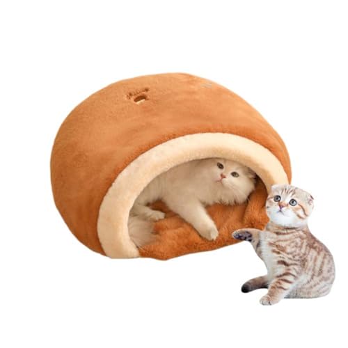 Katzenbetten für Indoor-Katzen – warm, geschlossenes Katzenhöhlenhaus aus weichem Kaninchen-Fleece, dicker Schwamm, rutschfeste Unterseite, gemütliches Haustier-Sofabett für Welpen, kleine Hunde (Nr Katzenbetten für Indoor-Katzen – warm, geschlossenes Katzenhöhlenhaus aus weichem Kaninchen-Fleece, dicker Schwamm, rutschfeste Unterseite, gemütliches Haustier-Sofabett für Welpen, kleine Hunde (Nr von UzeEnde