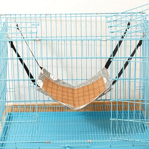 Katzenhängematte für Käfig – doppelseitiges, verstellbares hängendes Haustierbett, wendbar, weiche Hängematte mit Metallhaken für kleine Katzen, Frettchen, Kaninchen, Chinchillas, kleine Haustiere Katzenhängematte für Käfig – doppelseitiges, verstellbares hängendes Haustierbett, wendbar, weiche Hängematte mit Metallhaken für kleine Katzen, Frettchen, Kaninchen, Chinchillas, kleine Haustiere von UzeEnde