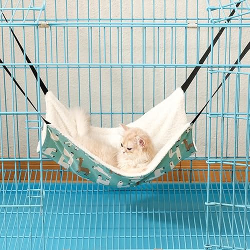 Katzenhängematte für Käfig – doppelseitiges, verstellbares hängendes Haustierbett, wendbar, weiche Hängematte mit Metallhaken für kleine Katzen, Frettchen, Kaninchen, Chinchillas, kleine Haustiere Katzenhängematte für Käfig – doppelseitiges, verstellbares hängendes Haustierbett, wendbar, weiche Hängematte mit Metallhaken für kleine Katzen, Frettchen, Kaninchen, Chinchillas, kleine Haustiere von UzeEnde