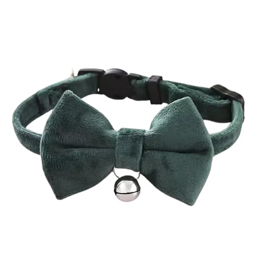 Katzenhalsband aus Plüsch-Samt mit Fliege und Glöckchen – verstellbar, Sicherheits-Halsband für Kätzchen, Welpen, weich, einfarbig, Haustier-Halskette für den täglichen Gebrauch, Festival Katzenhalsband aus Plüsch-Samt mit Fliege und Glöckchen – verstellbar, Sicherheits-Halsband für Kätzchen, Welpen, weich, einfarbig, Haustier-Halskette für den täglichen Gebrauch, Festival von UzeEnde