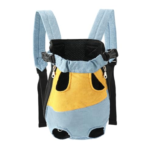 Leichter Haustier-Rucksack für kleine Hunde und Katzen, kleines Netzgewebe, weiches Segeltuch, verstellbare Beine, mit Sicherheitsclip, freihändiges Reisen, Wandern, täglicher Gebrauch (Nr. 3, L (4 von UzeEnde