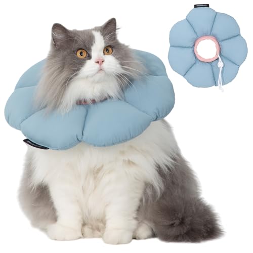 Niedliches Blumen-Halsband zur Genesung von Haustieren – weiches, verstellbares Katzen-/Hundekegel, elisabethanisches Halsband für postoperative Operationen, Anti-Leck-Schutz, bequemes Nackenkissen Niedliches Blumen-Halsband zur Genesung von Haustieren – weiches, verstellbares Katzen-/Hundekegel, elisabethanisches Halsband für postoperative Operationen, Anti-Leck-Schutz, bequemes Nackenkissen von UzeEnde