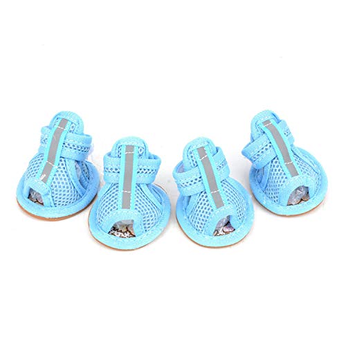 Sommer-Hundesandalen aus Netzstoff – atmungsaktive Welpenschuhe mit rutschfester Gummisohle, reflektierendem Riemen, leicht, offene Zehenpartie für kleine Haustiere, heiße Gehwege, Spaziergänge im Sommer-Hundesandalen aus Netzstoff – atmungsaktive Welpenschuhe mit rutschfester Gummisohle, reflektierendem Riemen, leicht, offene Zehenpartie für kleine Haustiere, heiße Gehwege, Spaziergänge im von UzeEnde