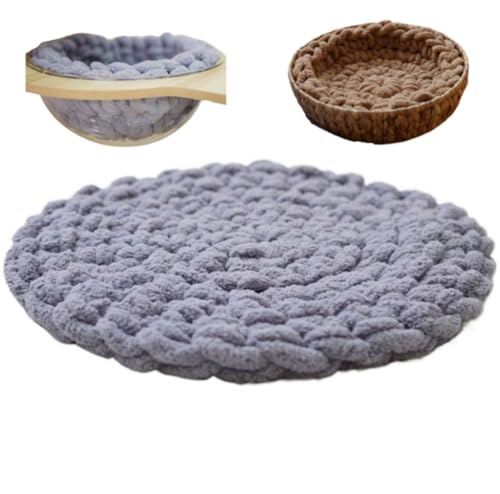 UzeEnde Handgewebte, runde Katzenbett-Matte – Boho-weiches gestricktes Haustierkissen zum Schlafen, Kneten, Nest, gemütliche Unterlage für Kapselbetten, Katzenbäume, Kisten, Sofa, Lounging, für alle UzeEnde Handgewebte, runde Katzenbett-Matte – Boho-weiches gestricktes Haustierkissen zum Schlafen, Kneten, Nest, gemütliche Unterlage für Kapselbetten, Katzenbäume, Kisten, Sofa, Lounging, für alle von UzeEnde