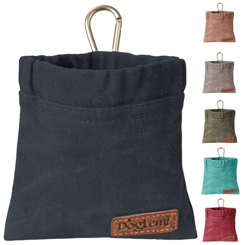 UzeEnde Hundeleckerli-Tasche aus Segeltuch – freihändiges Training, Hüfttasche, Outdoor, tragbarer Tierfutterhalter mit Clip, funktionale Belohnungs-Snack-Tasche für Spaziergänge, Wandern von UzeEnde