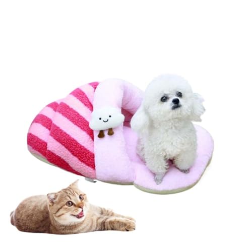 UzeEnde Katzenhöhlenbett – Winter-Streifen-Haustierbett mit verdicktem Lamm-Fleece, warmer Plüsch, rutschfeste Unterseite, weiches, gemütliches Nest für Hauskatzen, Welpen, kleine Hunde, zum Schlafen UzeEnde Katzenhöhlenbett – Winter-Streifen-Haustierbett mit verdicktem Lamm-Fleece, warmer Plüsch, rutschfeste Unterseite, weiches, gemütliches Nest für Hauskatzen, Welpen, kleine Hunde, zum Schlafen von UzeEnde