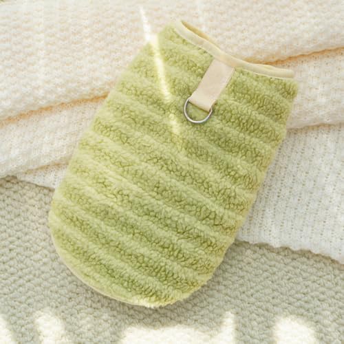 Warmer Plüsch-Hundepullover für den Winter, niedlich, getuftet, flauschig, Fleece-Weste mit D-Ring, weich, flauschig, Button-Down-Haustiermantel für kaltes Wetter, drinnen und draußen, für den von UzeEnde