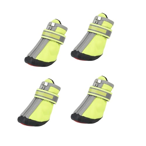 Wasserdichte Hundeschuhe für kleine Hunde – atmungsaktiver Reißverschluss Pfotenschutz mit reflektierenden Riemen, TPR-Anti-Rutsch-Sohle für Spaziergänge im Freien, Wandern, Regen, Schnee, Welpen (M von UzeEnde