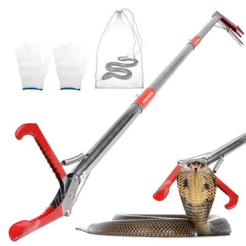 127 cm lange Schlangenzange, zusammenklappbarer Greifer, professioneller Reptilien-Schlangenfänger, breite Backe, Edelstahl-Schlangenhaken, lange Reichweite, Greifer für Camping, Garten und Notfall 127 cm lange Schlangenzange, zusammenklappbarer Greifer, professioneller Reptilien-Schlangenfänger, breite Backe, Edelstahl-Schlangenhaken, lange Reichweite, Greifer für Camping, Garten und Notfall von Uzhika
