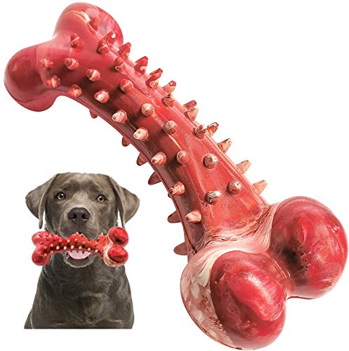 V-HANVER Hundespielzeug für Aggressive Kauer Große Rassen, Spielzeug Hund für Große Kleine Hunde, Langlebiges Robustes Haustierspielzeug aus Ungiftigem Gummi, mit Rindfleischgeschmack von V-HANVER