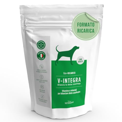 V-INTEGRA Cane Adulto 1 kg, Vitamine und Mineralstoffe für Hunde – Ideal für hausgemachte Rationen und Barf, Multivitaminpräparat für Hunde, Perfekte Ergänzung zum Hundefutter, Ergänzungsfuttermittel von V-Integra