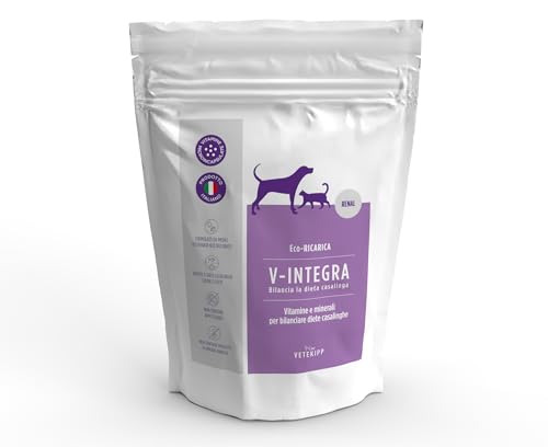 V-INTEGRA Renal 1 kg ECO-NACHFÜLLUNG, Vitamin- und Mineralstoffergänzung zur Ausbalancierung hausgemachter Diäten für Hunde und Katzen mit Phosphorrestriktion, Multivitaminpräparat für Hund und Katze V-INTEGRA Renal 1 kg ECO-NACHFÜLLUNG, Vitamin- und Mineralstoffergänzung zur Ausbalancierung hausgemachter Diäten für Hunde und Katzen mit Phosphorrestriktion, Multivitaminpräparat für Hund und Katze von V-Integra