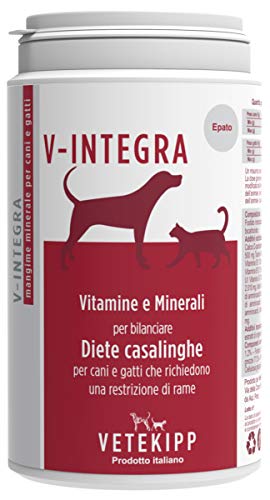 V-Integra Epato - Mineralfutter für die häusliche Ernährung von Hunden und Katzen, die eine Kupfer-Beschränkung erfordern - 200 g von V-Integra