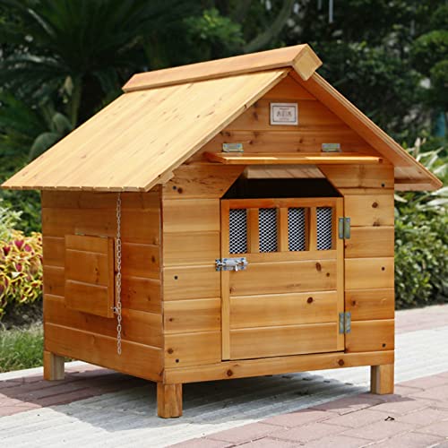 VAAMI Hundehütte draußen, Hundehütte aus Holz Hundehütte Hundebox Anti-Biss Design lüften leicht zu reinigen und zu montieren Hundehaus für kleine mittelgroße Hunde, Katzen und Kaninchen (Size : von VAAMI