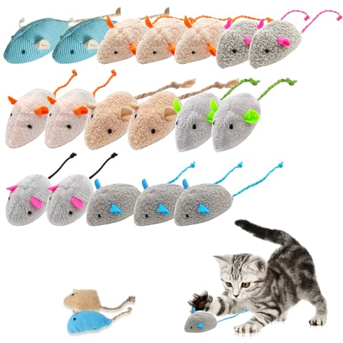 VAIGU:OA 18 Stück Katzenminzen Spielzeug, Plüsch Katzenspielzeug Maus Set Spielzeug Katze Catnip Toy Interaktives für Katzen und Kätzchen VAIGU:OA 18 Stück Katzenminzen Spielzeug, Plüsch Katzenspielzeug Maus Set Spielzeug Katze Catnip Toy Interaktives für Katzen und Kätzchen von VAIGU:OA