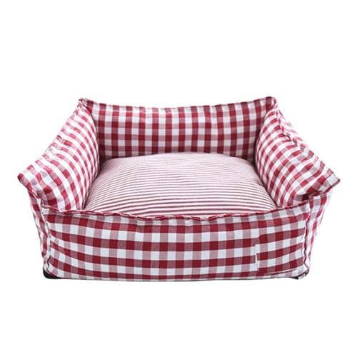 Hundebett Hundehütte, abnehmbar und waschbar, for alle Jahreszeiten, Katzenhütte, Hundehütte, Katzenbett, Hundematte, quadratische Haustierhütte, Heimtierbedarf Hundesofa ( Color : A , Size : 60*50*20 von VALCLA