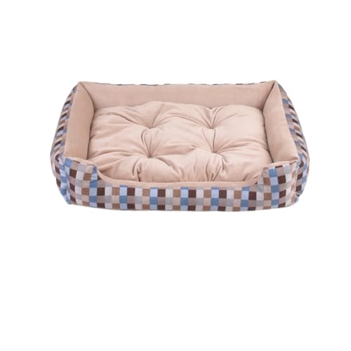 Hundebett Hundehütte, universelle Katzenhütte, gestreift, einfache Haustierhütte, Hundematratze, Katzenhütte, geeignet for Schlafen Hundesofa (Color : D, Size : 60 * 46 * 12CM) von VALCLA