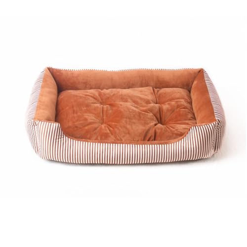 Hundebett Hundehütte, universelle Katzenhütte, gestreift, einfache Haustierhütte, Hundematratze, Katzenhütte, geeignet for Schlafen Hundesofa (Color : E, Size : 60 * 46 * 12CM) von VALCLA