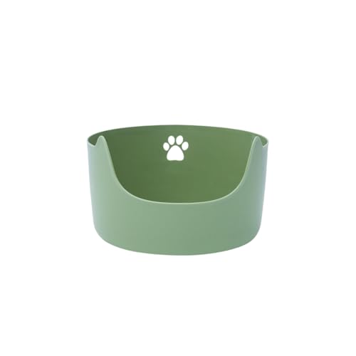 Katzentoilette Große Katzentoilette, spritzwassergeschützt, offene Katzentoilette, leicht zu reinigen, Keine Installation erforderlich Katzen Zubehör (Color : Green, Size : A) von VALCLA