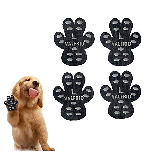 VALFRID Anti-Rutsch Pfotenschutz für Hunde 40 Stücke,Selbstklebende Silikon-Gel Beständig rutschfest Traktion Hund Schuhe Hundeschuhe Hundesocken Ersetzen L von VALFRID
