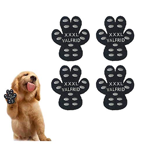 VALFRID Anti-Rutsch Pfotenschutz für Hunde 40 Stücke,Selbstklebende Silikon-Gel Beständig rutschfest Traktion Hund Schuhe Hundeschuhe Hundesocken Ersetzen XXXL von VALFRID
