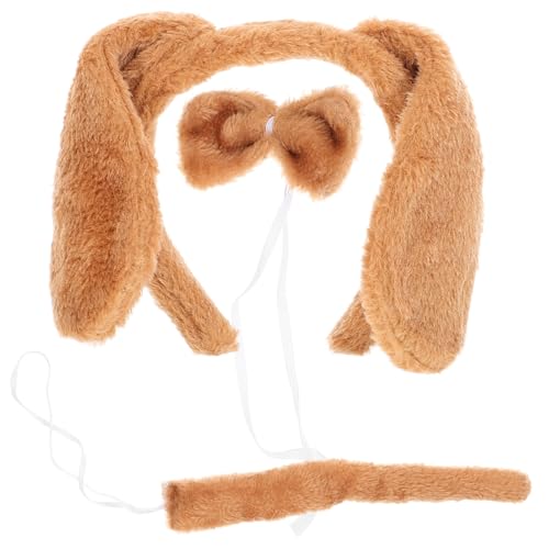 VALICLUD 1 Satz Halloween-welpenkopfschmuck Bogen Hundegeburtstagsmütze Halloween-kostüme Für Hunde Pfote Party Hundekostüme Hundeohren Und Schwanzkostüm Stirnband Kinderkostüm Stoff von VALICLUD