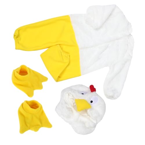 VALICLUD 1 Set Teiliger Krabbelanzug Jungen Outfits Hat Jumpsuit Küken Mützen Bodysuit Tier Wintermützen Für Plüsch Mütze Und Kleidung Plüsch Huhn Polyester von VALICLUD