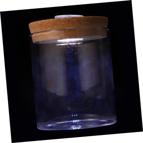 VALICLUD Cylindrische Glasflasche Aus Borosilikatglas Mini-ökobehälter Für Mikrolandschaften Und Aquarien Kreativer Deko-behälter Mit Led-licht Für Wohnzimmer Büro Und Mehr von VALICLUD
