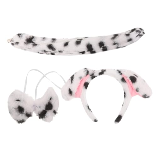 VALICLUD 1satz Cosplay Hundekostüm Flauschiges Hundeohr-Stirnband Mit Und Fliege Für Kreative Kostümpartys Und Fotosessions Leicht Und Bequem Für Tierliebhaber von VALICLUD