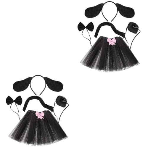 VALICLUD 2 Sätze Schwarzer Welpen-Tutu-Anzug Cosplay-hundekostüm Hundeohren-Stirnband Mit Tierkostüm Verkleiden Sie Welpenohren-Stirnband Hundeperücke Fuchs Fell Stoff Black VALICLUD 2 Sätze Schwarzer Welpen-Tutu-Anzug Cosplay-hundekostüm Hundeohren-Stirnband Mit Tierkostüm Verkleiden Sie Welpenohren-Stirnband Hundeperücke Fuchs Fell Stoff Black von VALICLUD