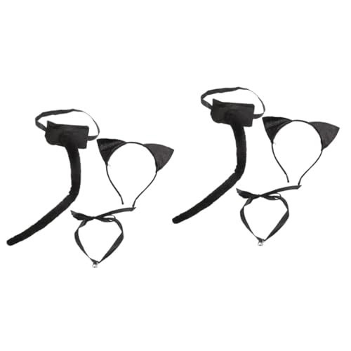 VALICLUD 2 Sets Halloween Tierkopfschmuck Katzenohren Stirnband Erwachsene Plüschschwanz Set Verkleidung Requisiten Bekleidung Katzenohr Kopfschmuck Katzenohr Stirnband Cosplay VALICLUD 2 Sets Halloween Tierkopfschmuck Katzenohren Stirnband Erwachsene Plüschschwanz Set Verkleidung Requisiten Bekleidung Katzenohr Kopfschmuck Katzenohr Stirnband Cosplay von VALICLUD