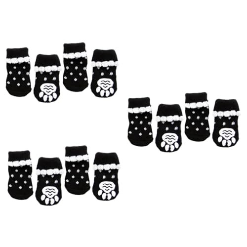 VALICLUD 3st Weihnachtssocken Für Hunde Bedruckte Socken Keine Hundesocken Hundepfote Schnee Pfotenpolster Für Hunde Traktionssocken Für Hunde Socken Mit Hundegriff Der Hund Wintersocken von VALICLUD