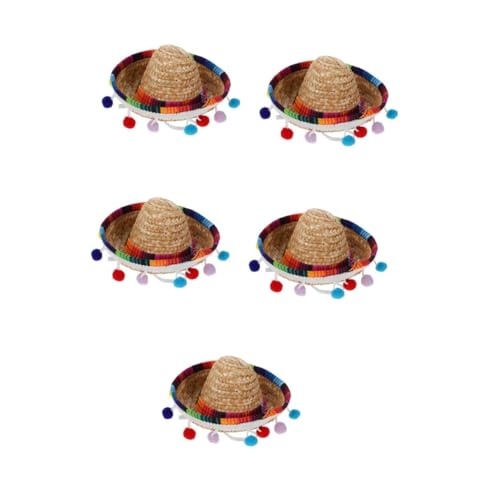 VALICLUD 5 Stück Mexikanischer Hut Mini Mexikanische Sombrero-hüte Hut Für Katze Mini-Zylinder-Stirnband Cinco De Mayo-Dekorationen Sombrero-stirnbandhüte Hut-Stirnband Partyhut Polyester VALICLUD 5 Stück Mexikanischer Hut Mini Mexikanische Sombrero-hüte Hut Für Katze Mini-Zylinder-Stirnband Cinco De Mayo-Dekorationen Sombrero-stirnbandhüte Hut-Stirnband Partyhut Polyester von VALICLUD