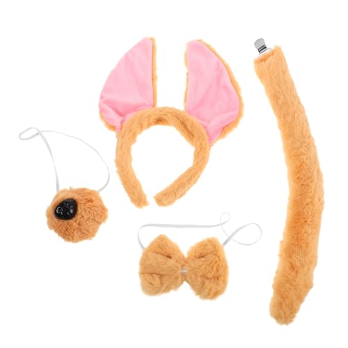 VALICLUD Cartoon Hund Kostüm Set mit Verstellbarem Haarreif Niedlichen Welpenohren Flauschiger Schleife und Geeignet für Erwachsene für Halloween Karneval und Mottopartys VALICLUD Cartoon Hund Kostüm Set mit Verstellbarem Haarreif Niedlichen Welpenohren Flauschiger Schleife und Geeignet für Erwachsene für Halloween Karneval und Mottopartys von VALICLUD