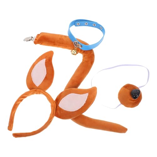 VALICLUD Hundekostüm-Set: Kopfbedeckung mit Welpenohren, simulierte Hundenase, Fliege und, Tierkostüm-Zubehör für, Halloween-Party, Karneval VALICLUD Hundekostüm-Set: Kopfbedeckung mit Welpenohren, simulierte Hundenase, Fliege und, Tierkostüm-Zubehör für, Halloween-Party, Karneval von VALICLUD